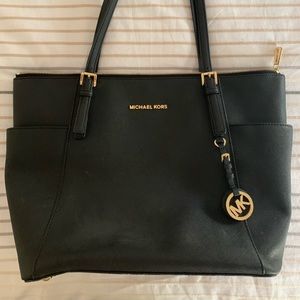 Michael Kors black leather tote